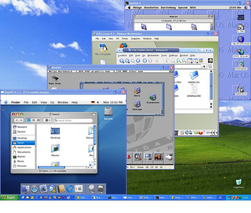 Desktop med flera desktops på